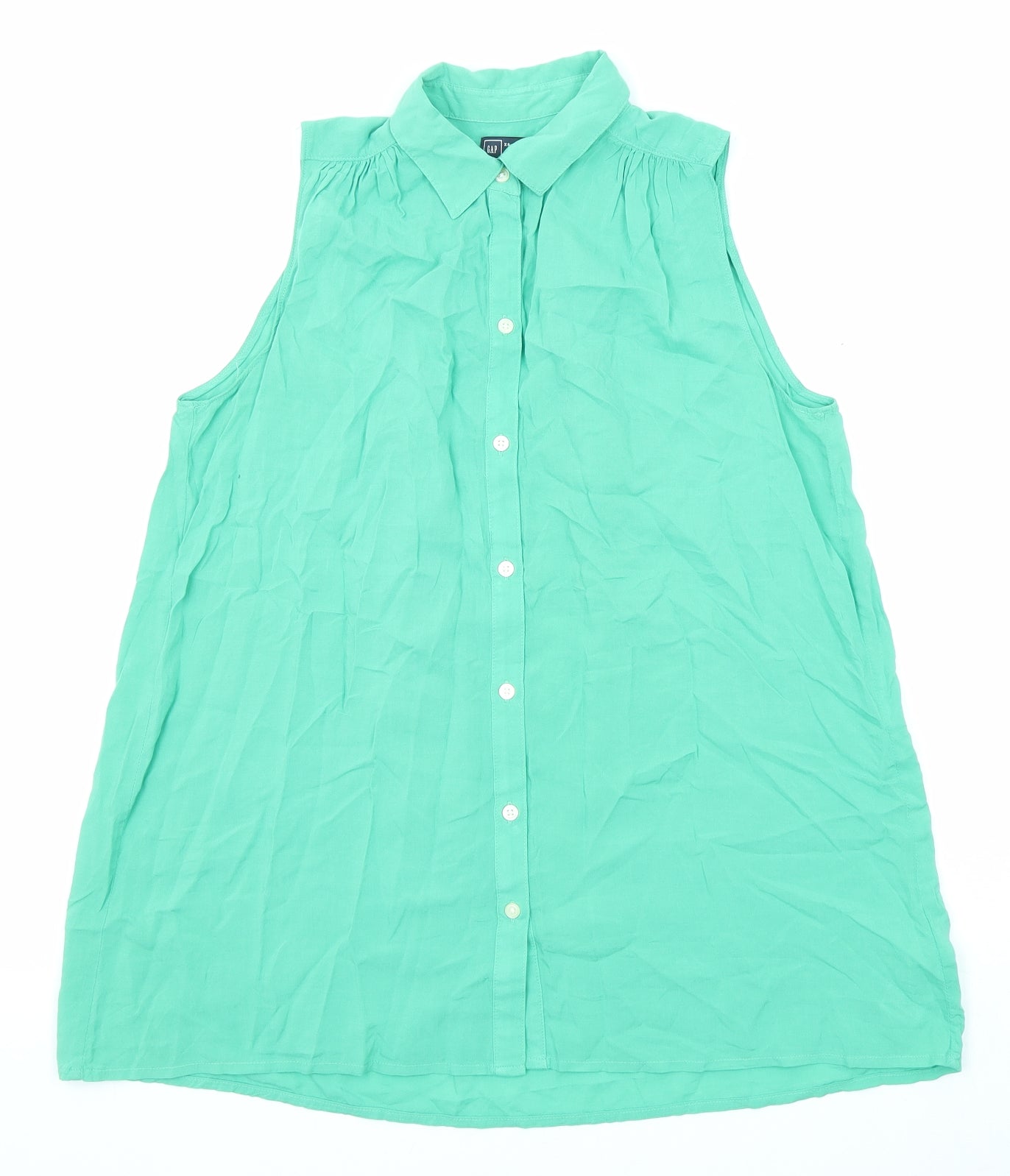 Womens UK Size XS Gap Green Basic Tank