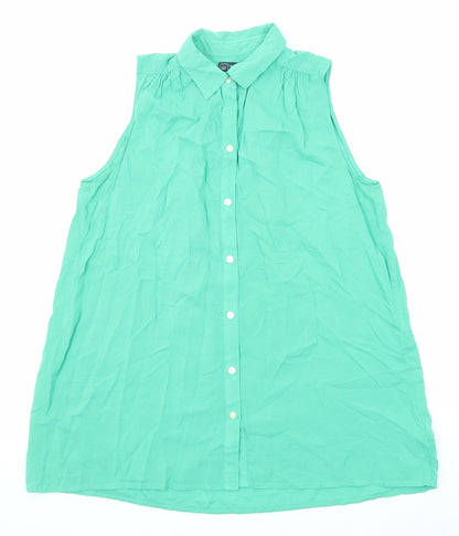 Womens UK Size XS Gap Green Basic Tank