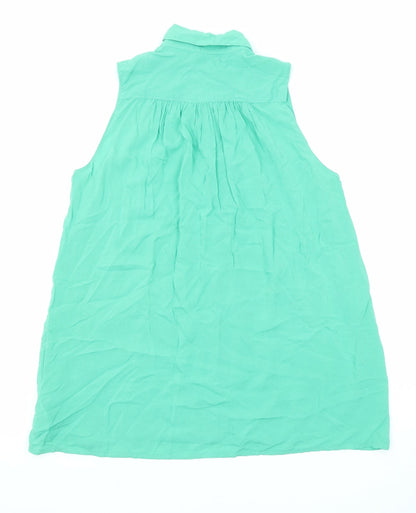 Womens UK Size XS Gap Green Basic Tank
