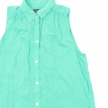 Womens UK Size XS Gap Green Basic Tank