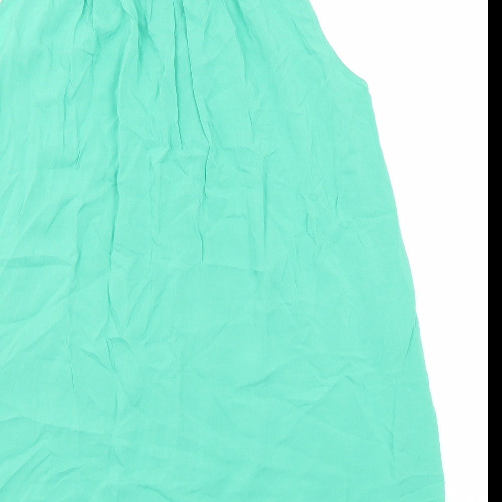 Womens UK Size XS Gap Green Basic Tank