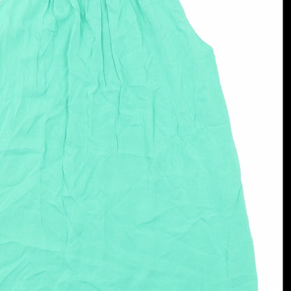 Womens UK Size XS Gap Green Basic Tank