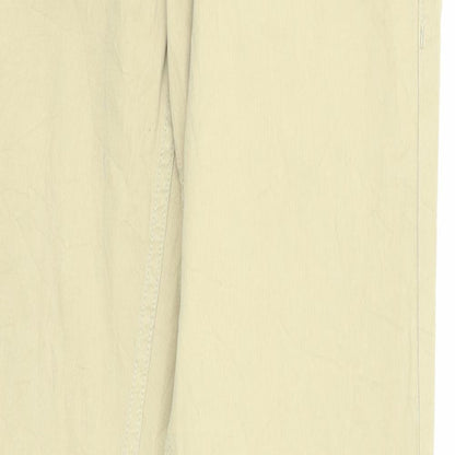 GAS Womens Beige Cotton Trousers Size 31 in L34 in Regular Zip
