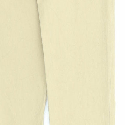 GAS Womens Beige Cotton Trousers Size 31 in L34 in Regular Zip