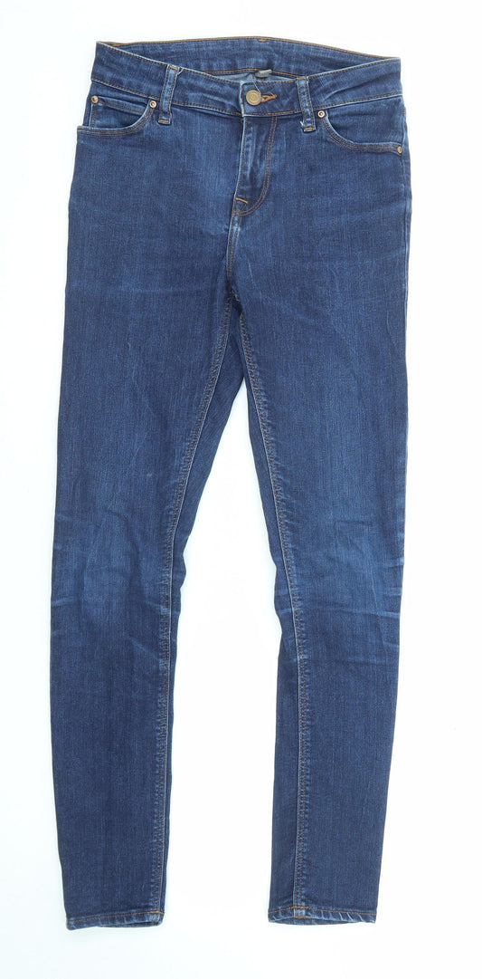 ASOS Mens Blue Cotton Skinny Jeans Size 28 in L32 in Regular Zip