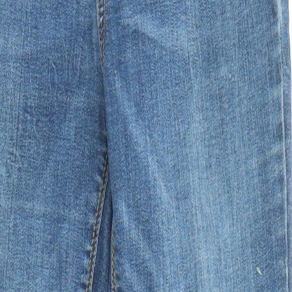 Denim & Co. Womens Blue Cotton Skinny Jeans Size 10 L26 in Regular Zip