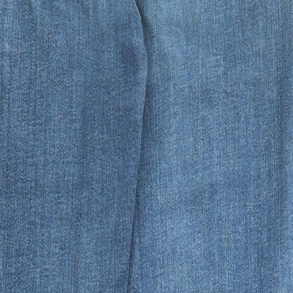 Denim & Co. Womens Blue Cotton Skinny Jeans Size 10 L26 in Regular Zip