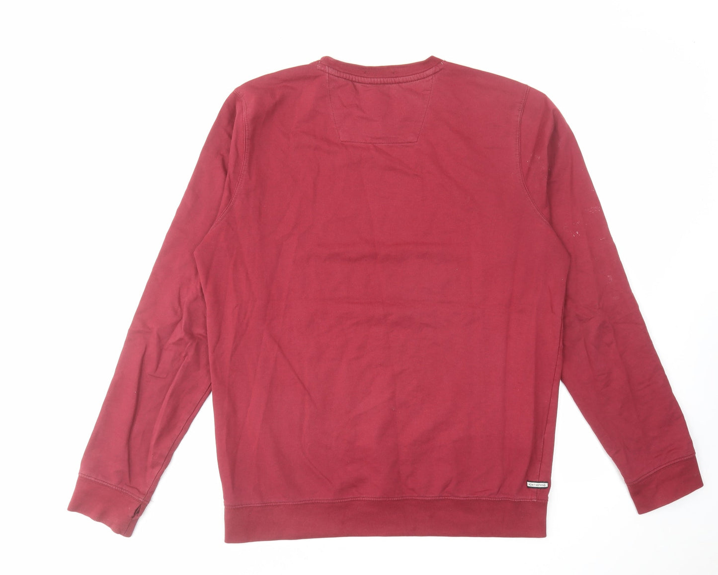 Weekend Offender Mens Red Cotton Pullover Sweatshirt Size M