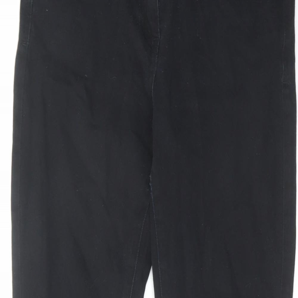 NEXT Womens Black Cotton Skinny Jeans Size 10 L29 in Regular Zip
