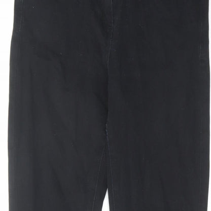 NEXT Womens Black Cotton Skinny Jeans Size 10 L29 in Regular Zip