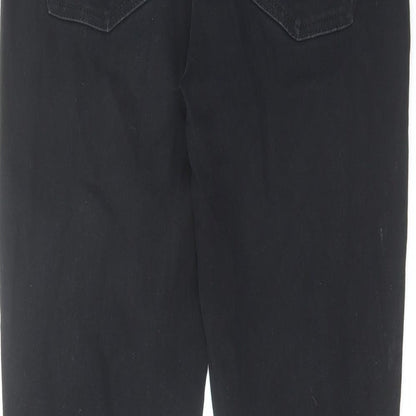 NEXT Womens Black Cotton Skinny Jeans Size 10 L29 in Regular Zip