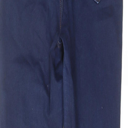 Very Womens Blue Cotton Skinny Jeans Size 8 L26 in Regular Zip