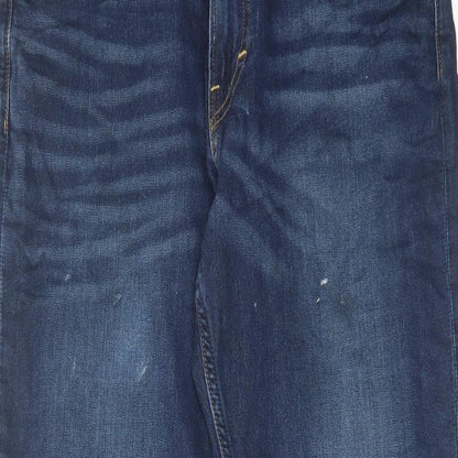 H&M Mens Blue Cotton Straight Jeans Size 31 in L30 in Regular Zip