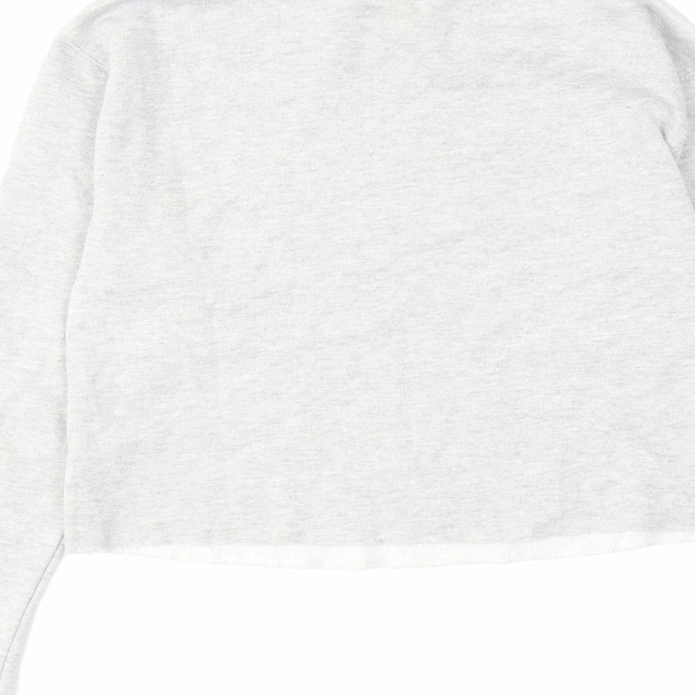 Miss Selfridge Womens Grey Cotton Pullover Sweatshirt Size 6 Pullover