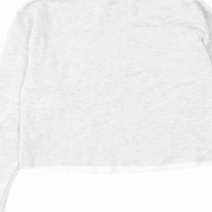 Miss Selfridge Womens Grey Cotton Pullover Sweatshirt Size 6 Pullover