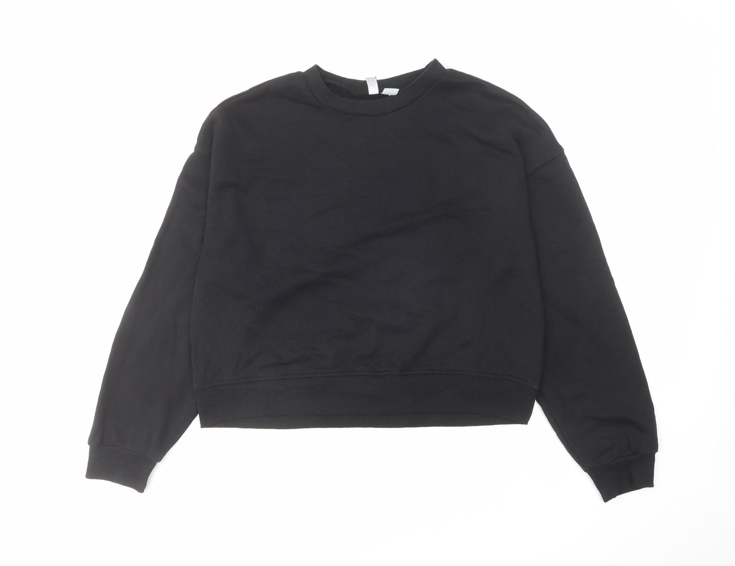 H&M Womens Black Cotton Pullover Sweatshirt Size S Pullover