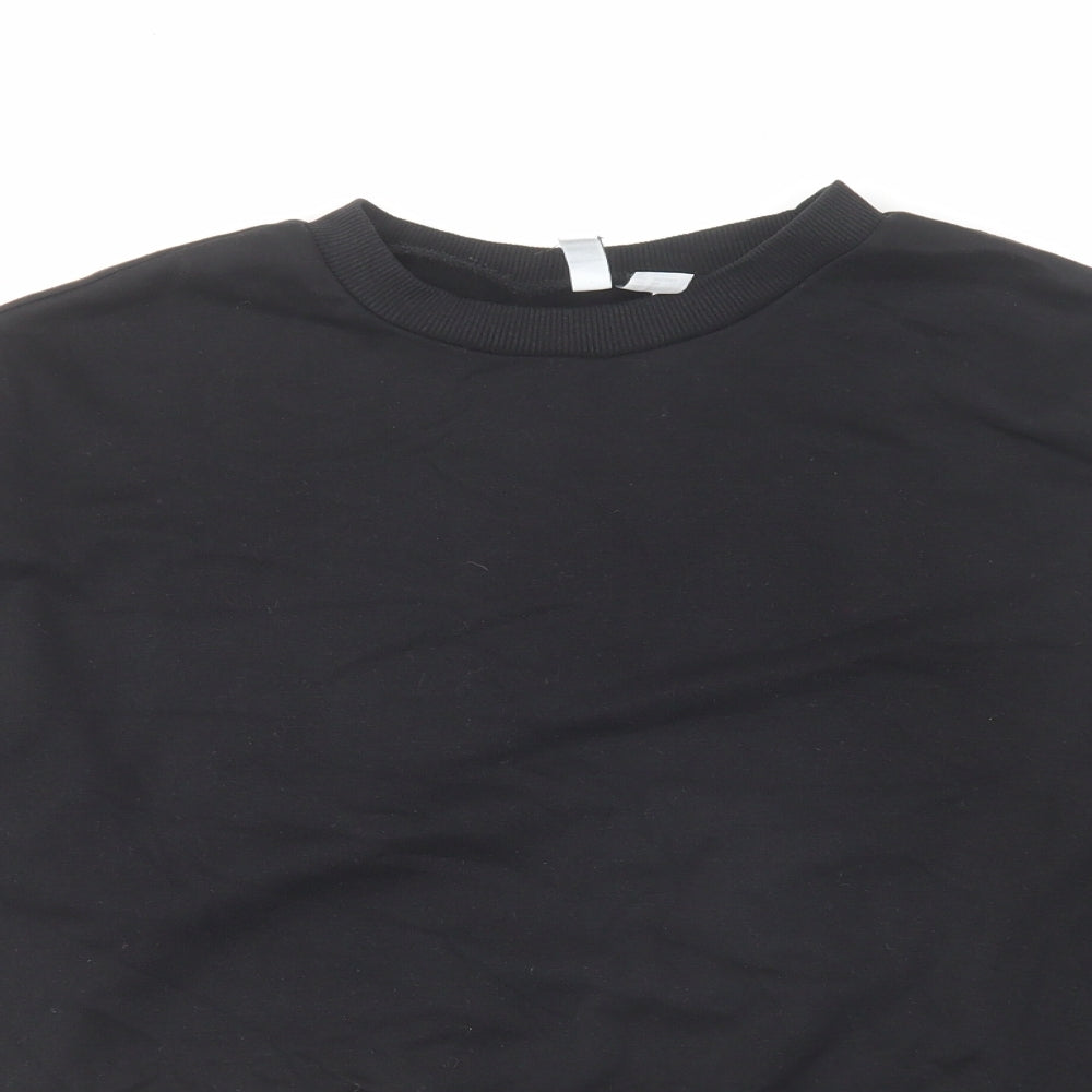 H&M Womens Black Cotton Pullover Sweatshirt Size S Pullover