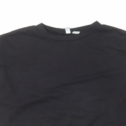H&M Womens Black Cotton Pullover Sweatshirt Size S Pullover