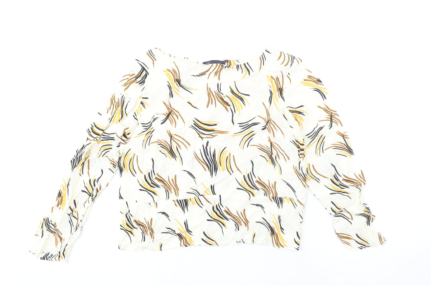 Womens UK Size 14 Marks and Spencer Ivory Basic Blouse