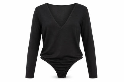 Womens UK Size 12 Boohoo One-Piece Black Bodysuit