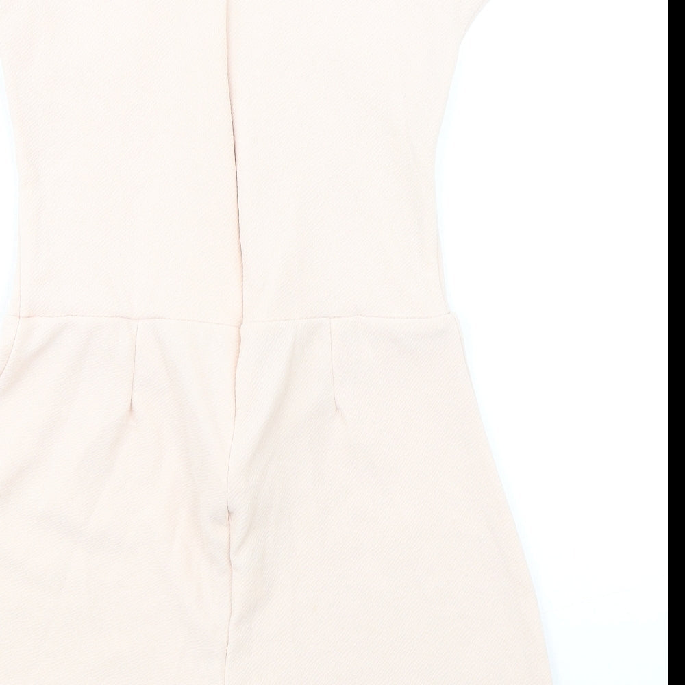 Daisy Street Womens Pink Polyester Playsuit One-Piece Size M Zip