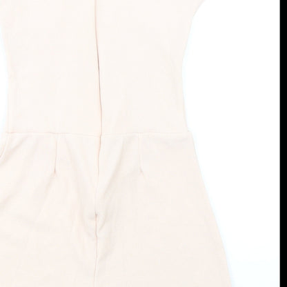 Daisy Street Womens Pink Polyester Playsuit One-Piece Size M Zip