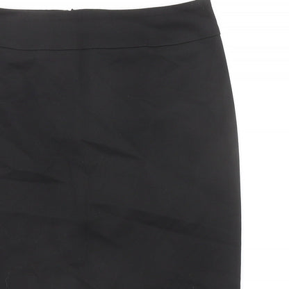 M-PREMIER Womens Black Rayon Straight & Pencil Skirt Size 10 Zip