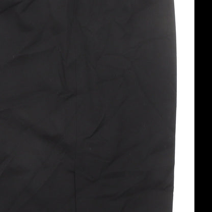 M-PREMIER Womens Black Rayon Straight & Pencil Skirt Size 10 Zip