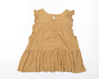 Womens UK Size M American Eagle Outfitters Beige Basic Tank