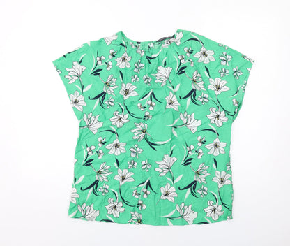 Womens UK Size 10 Marks and Spencer Green Basic Blouse
