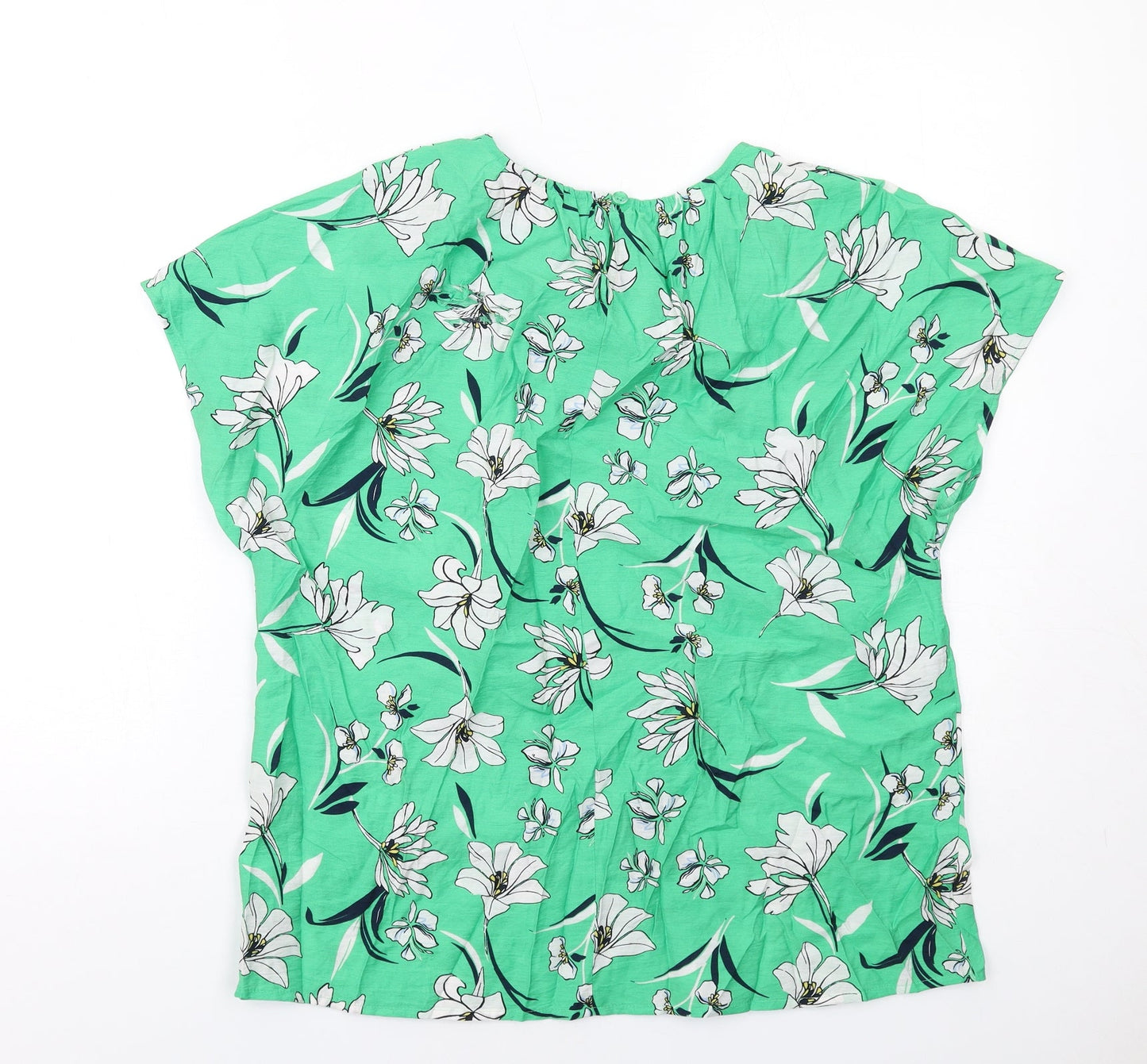 Womens UK Size 10 Marks and Spencer Green Basic Blouse