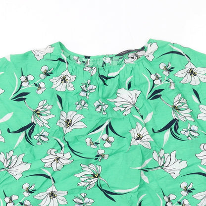 Womens UK Size 10 Marks and Spencer Green Basic Blouse