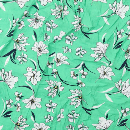 Womens UK Size 10 Marks and Spencer Green Basic Blouse