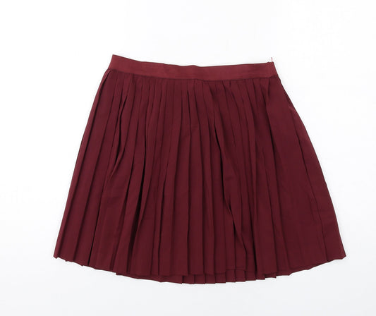 H&M Womens Red Polyester Pettiskirt Skirt Size 10