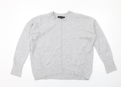 Womens UK Size 10 Topshop Grey Pullover Jumper