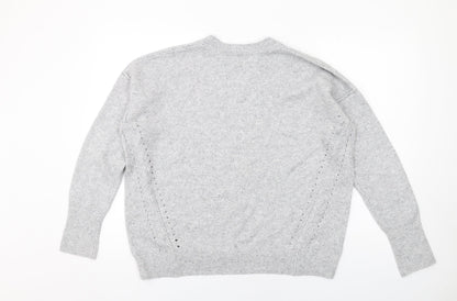 Womens UK Size 10 Topshop Grey Pullover Jumper
