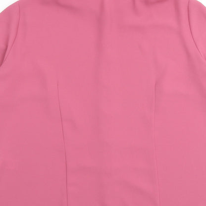 Womens UK Size 16 Marks and Spencer Pink Basic Button-Up