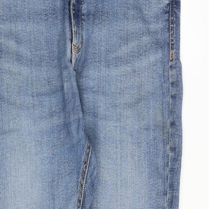 Pull&Bear Womens Blue Cotton Skinny Jeans Size 32 in L27 in Regular Zip