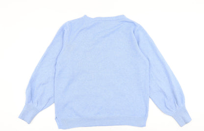 Womens UK Size M ICHI Blue Pullover Jumper