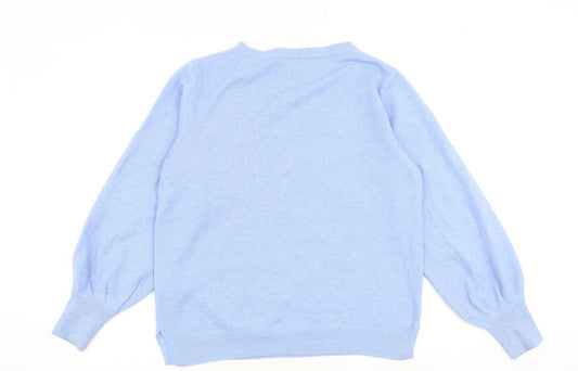 Womens UK Size M ICHI Blue Pullover Jumper