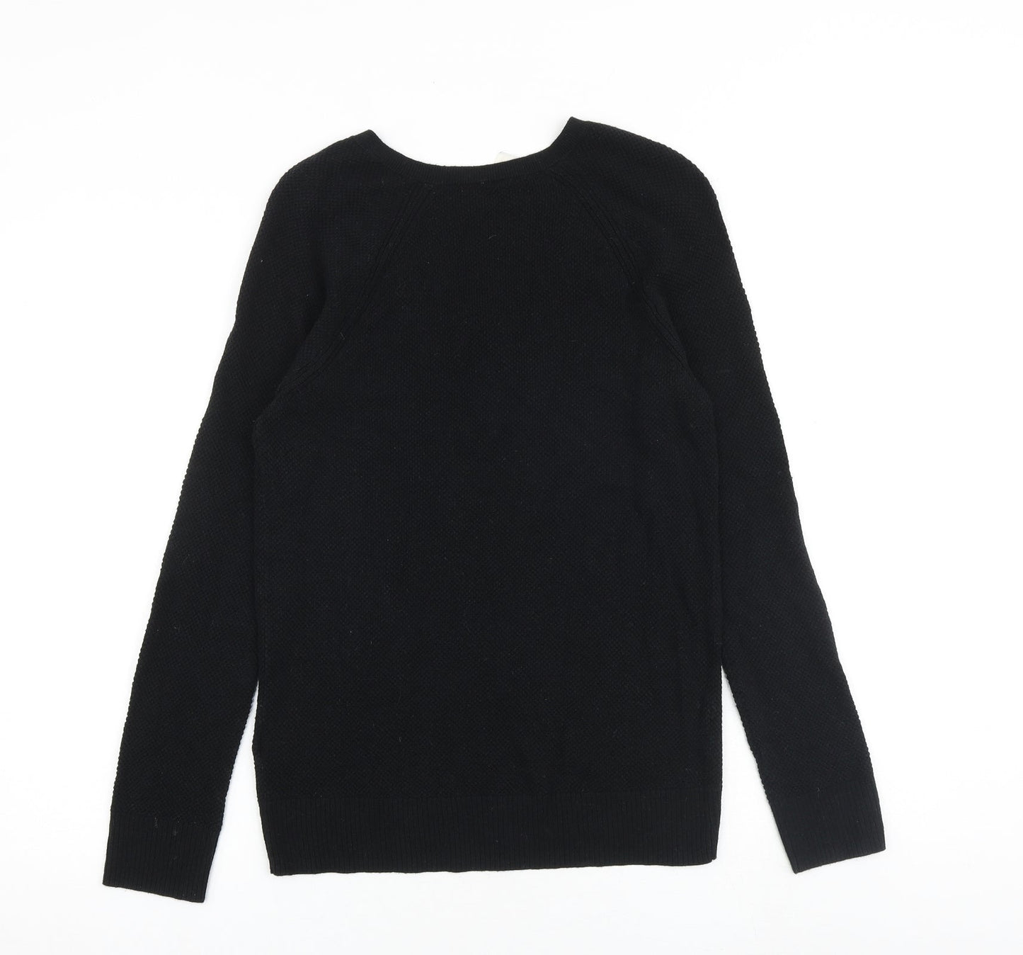 Gap Womens Black Round Neck Cotton Pullover Jumper Size S