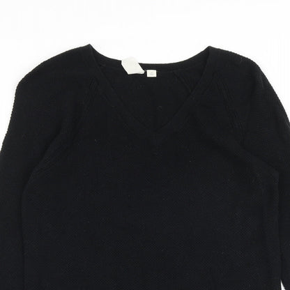 Gap Womens Black Round Neck Cotton Pullover Jumper Size S