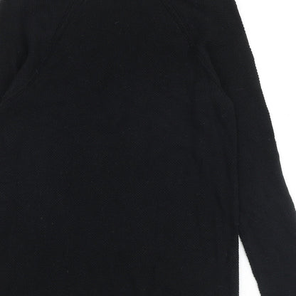 Gap Womens Black Round Neck Cotton Pullover Jumper Size S