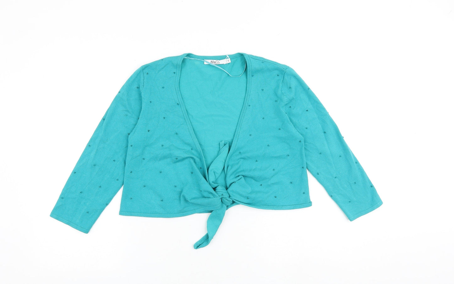Womens UK Size S M&Co Green Cardigan Jumper