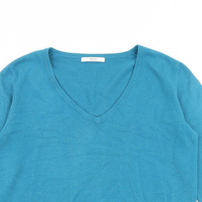Womens UK Size 10 Marks and Spencer Blue Pullover Jumper