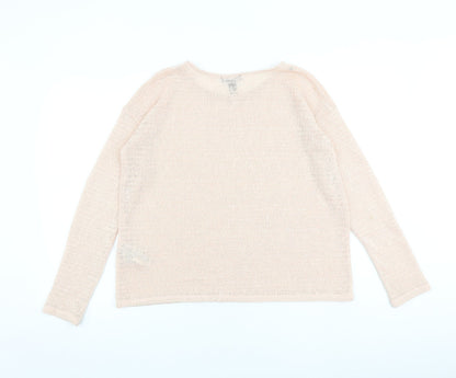Womens UK Size L FOREVER 21 Pink Pullover Jumper