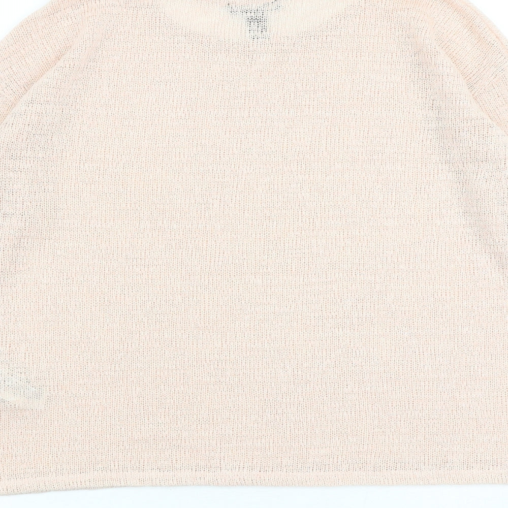 Womens UK Size L FOREVER 21 Pink Pullover Jumper