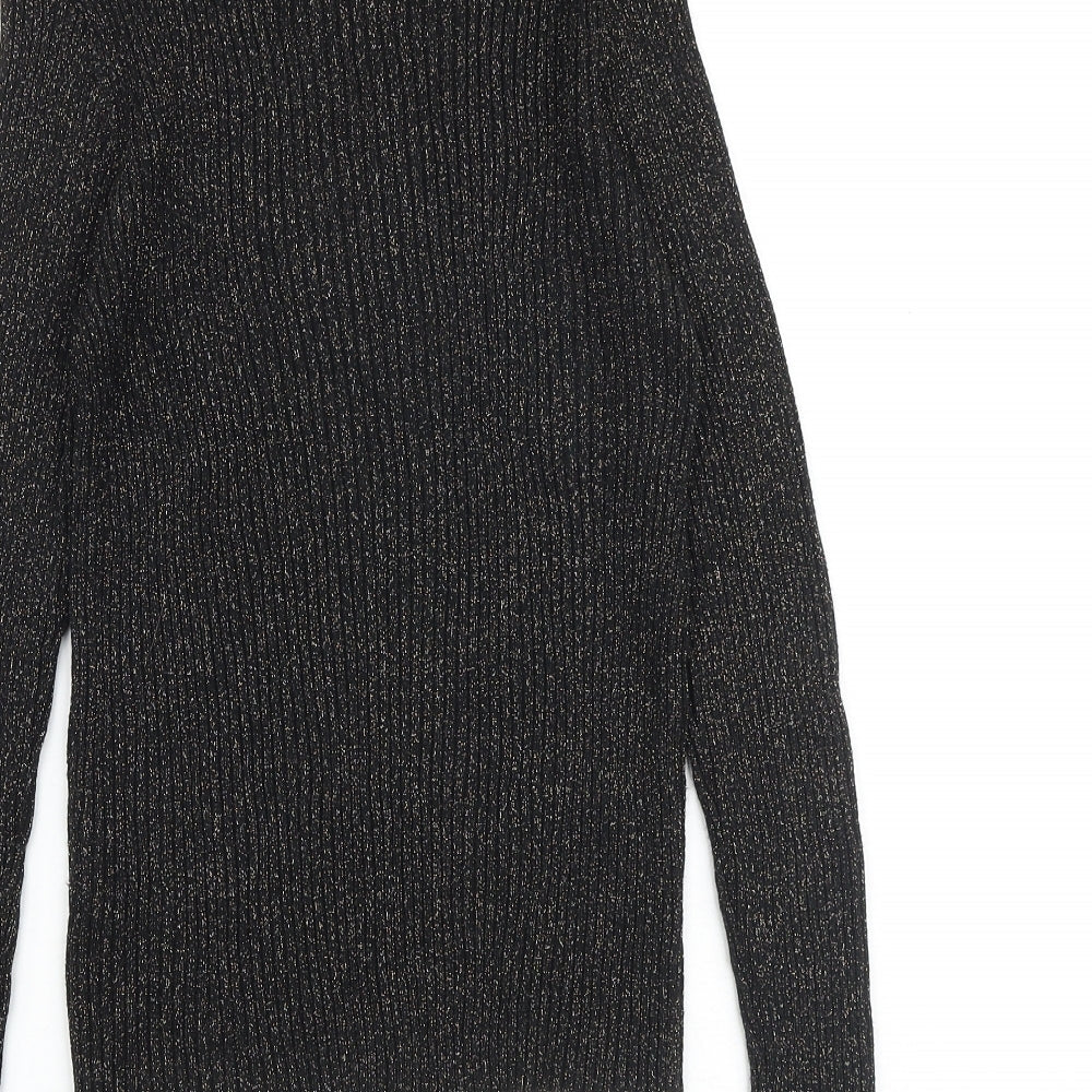 Womens UK Size L Glamorous Black Pullover Jumper