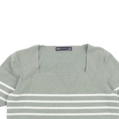 Womens UK Size 12 Marks and Spencer Green Pullover Jumper