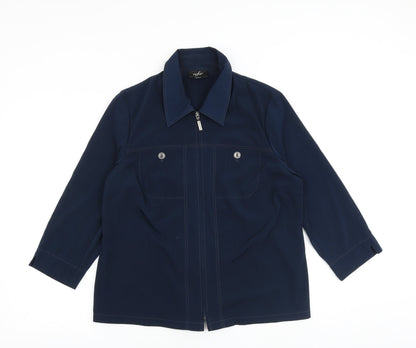 Refa Womens Blue Jacket Size 16 Zip